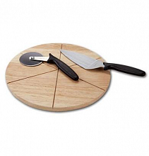 Доска для пиццы 30*2см, бук, на 6 сегментов